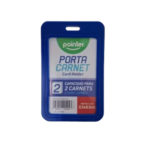 Porta carnet tipo estuche azul